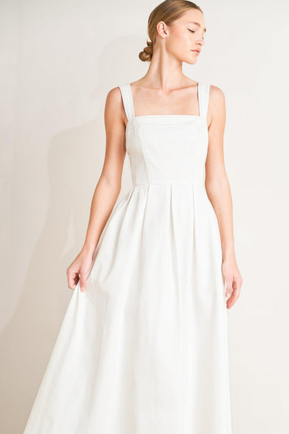 SERENE CHARM WOVEN MIDI DRESS Flying Tomato