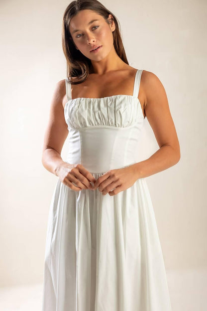 EASILY LOVED WOVEN MIDI DRESS Flying Tomato