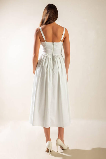 EASILY LOVED WOVEN MIDI DRESS Flying Tomato