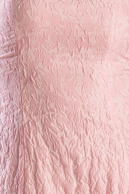 ROLL WITH IT PINK WOVEN MIDI DRESS Flying Tomato