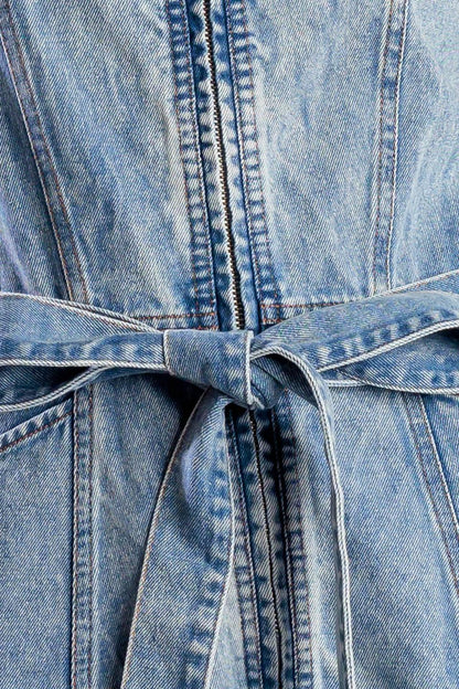 SUNSHINE STATE OF MIND INDIGO DENIM DRESS Flying Tomato
