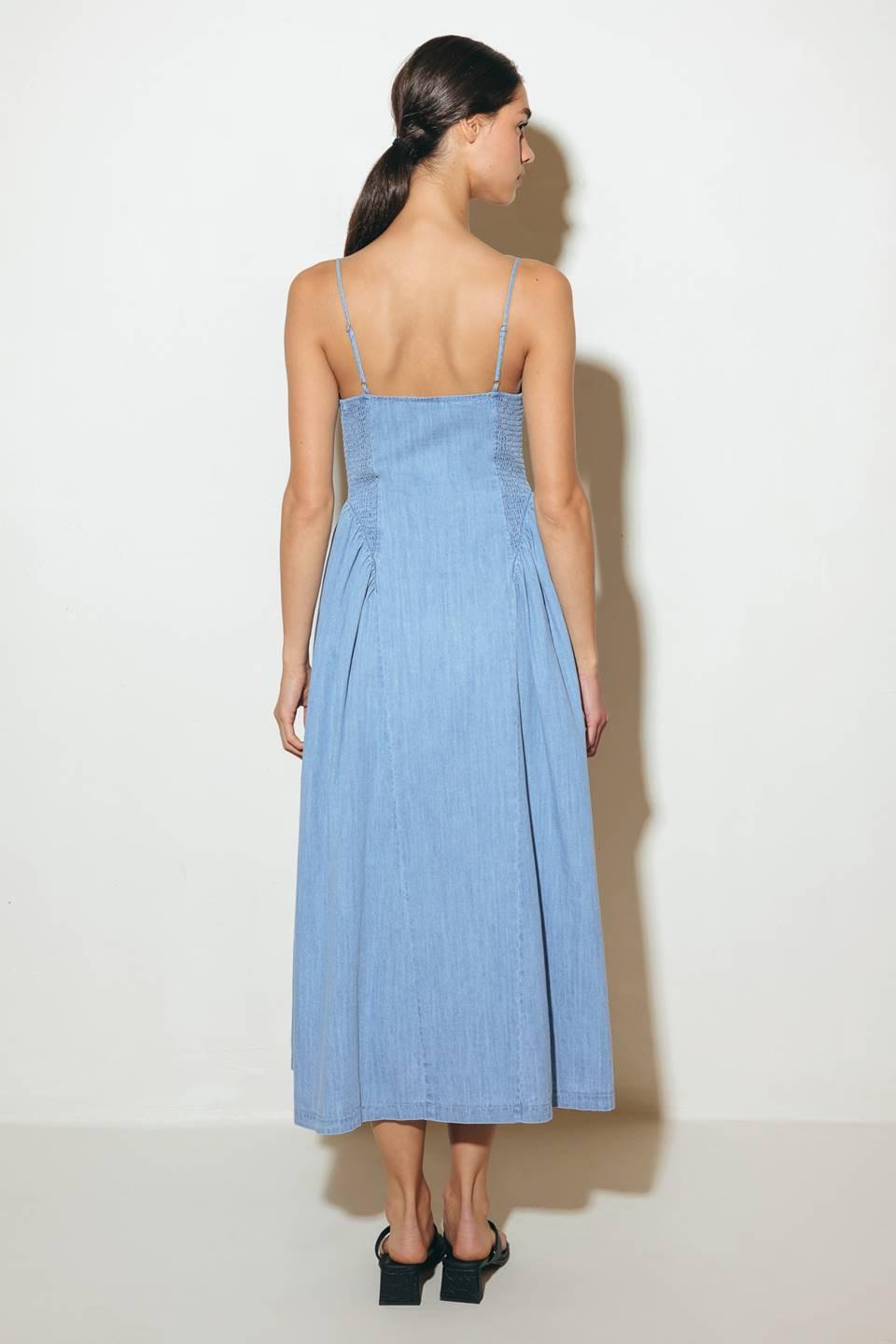 BLUEBELL BREEZE LIGHTWEIGHT DENIM MIDI DRESS Flying Tomato