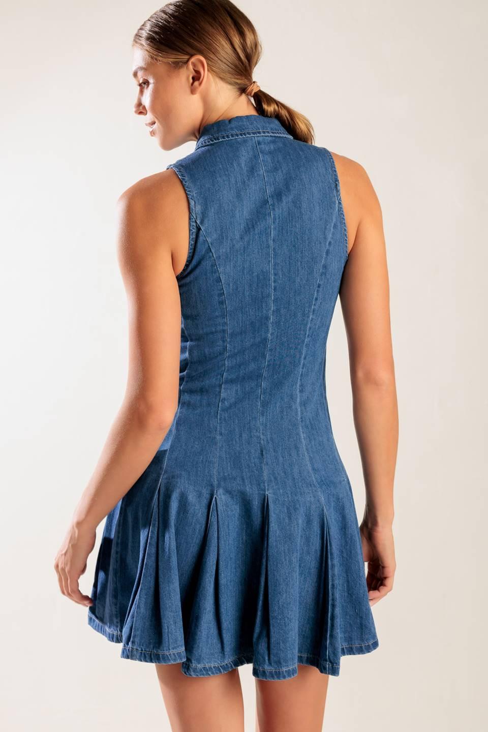 WHERE I WANT TO BE DENIM MINI DRESS Flying Tomato