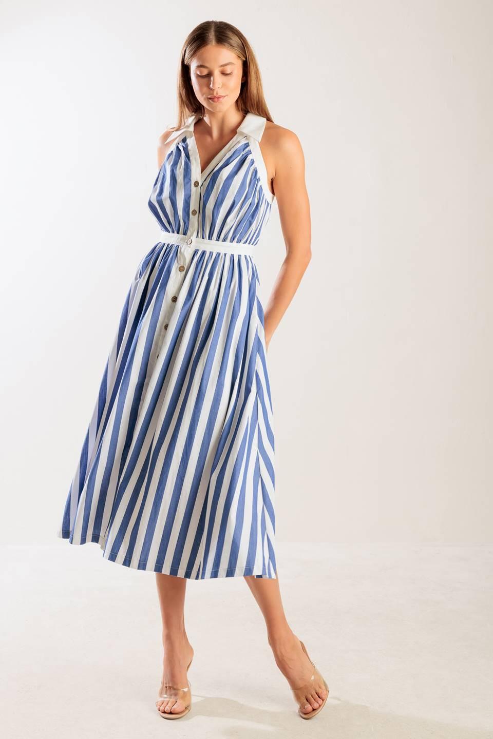 WAIT FOR IT WOVEN MIDI DRESS Flying Tomato