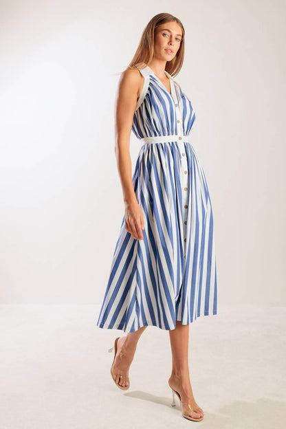 WAIT FOR IT WOVEN MIDI DRESS Flying Tomato
