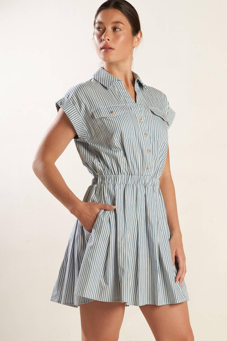 CHAMPAGNE TOAST WOVEN MINI DRESS Flying Tomato