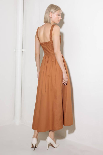 SOAK IN THE SUNSET WOVEN MIDI DRESS Flying Tomato