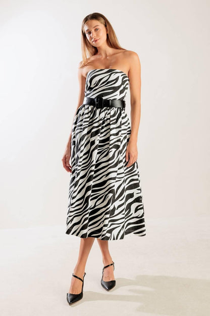 NOT SO ORDINARY WOVEN MIDI DRESS Flying Tomato