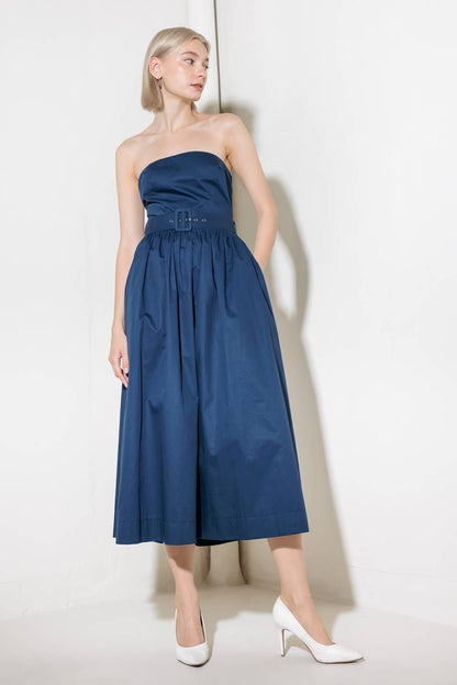 ENDLESSLY CHARMING WOVEN MIDI DRESS Flying Tomato