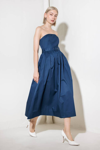 ENDLESSLY CHARMING WOVEN MIDI DRESS Flying Tomato