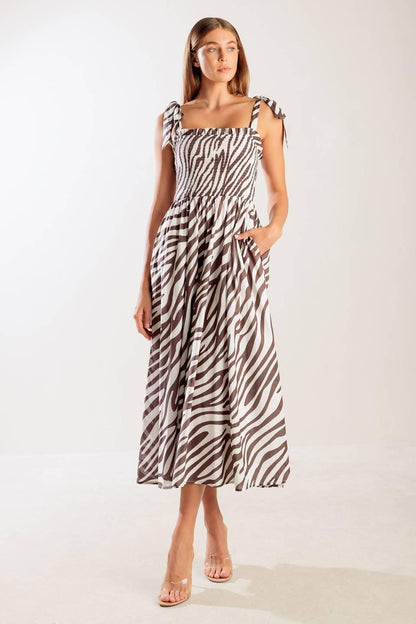 DANCING WITH THE WOVEN MIDI DRESS Flying Tomato