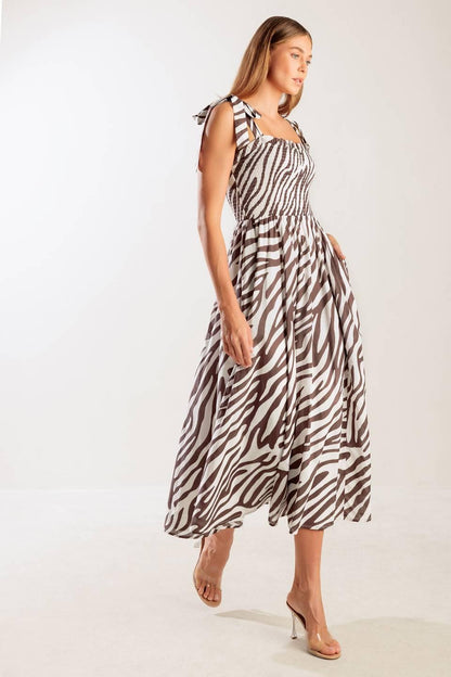 DANCING WITH THE WOVEN MIDI DRESS Flying Tomato