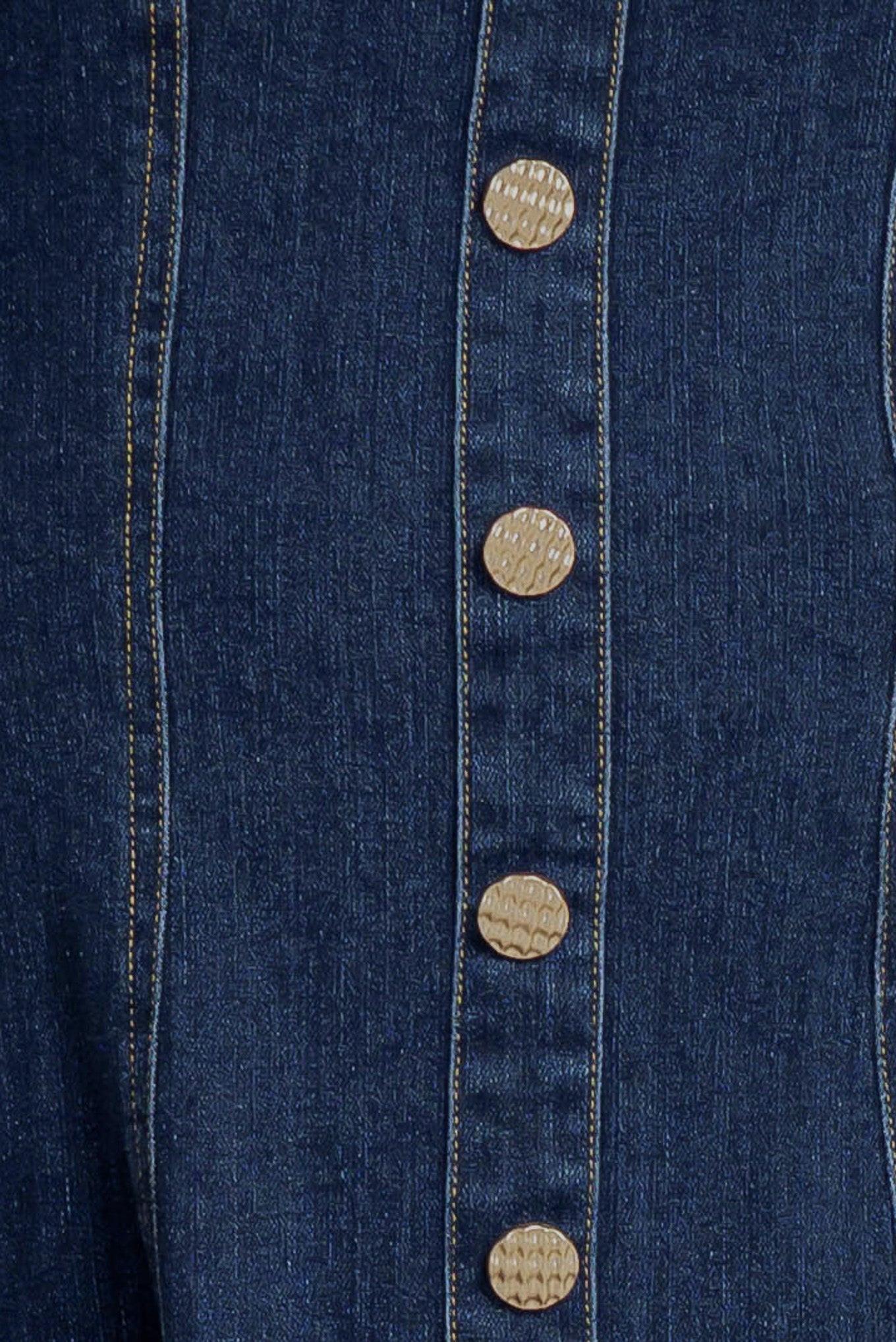 PUFF & PLAY DENIM MINI DRESS Flying Tomato