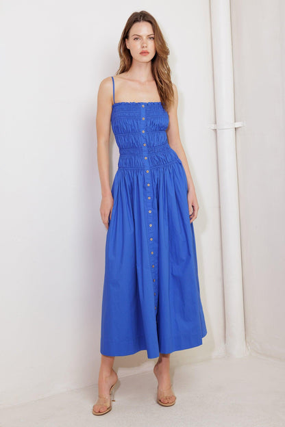 MOONLIGHT ON MY WOVEN MIDI DRESS Flying Tomato
