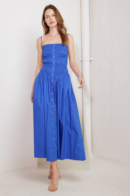 MOONLIGHT ON MY WOVEN MIDI DRESS Flying Tomato