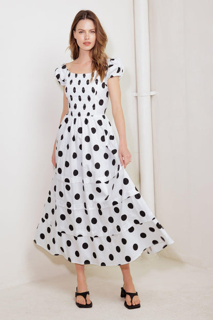 EFFORTLESS DAYS WOVEN MIDI DRESS Flying Tomato