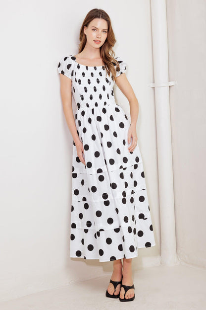 EFFORTLESS DAYS WOVEN MIDI DRESS Flying Tomato