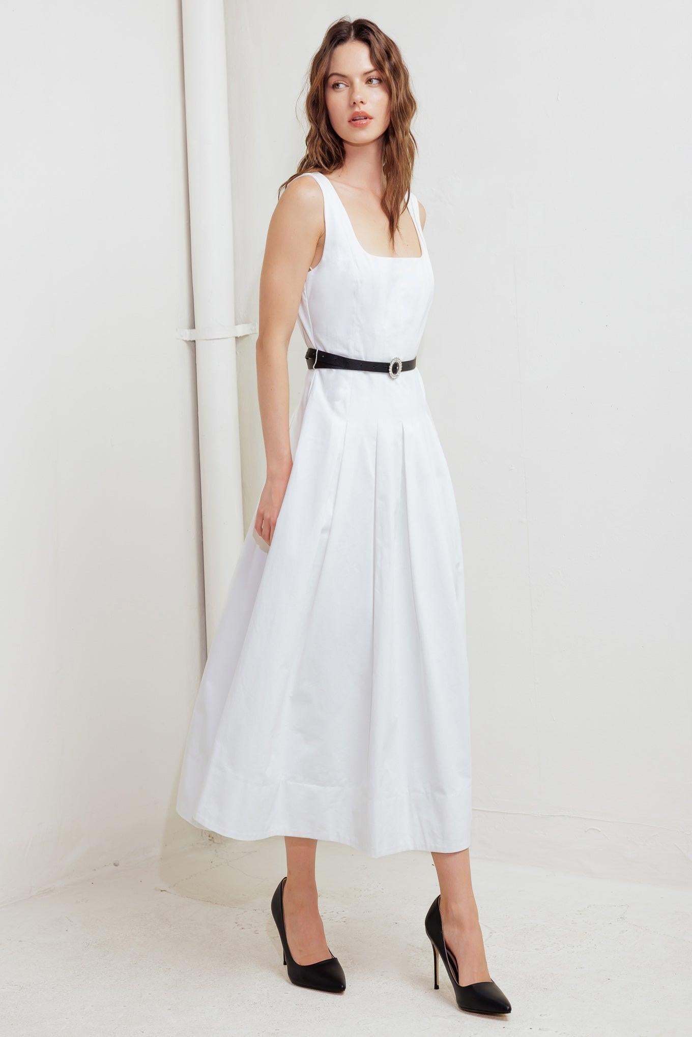 SUNDAY REVERIE WOVEN MIDI DRESS Flying Tomato