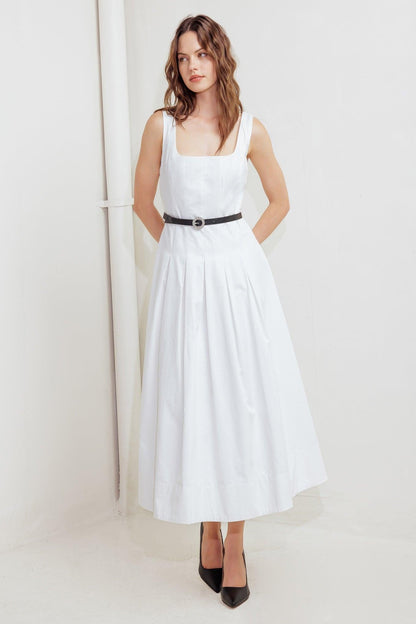 SUNDAY REVERIE WOVEN MIDI DRESS Flying Tomato