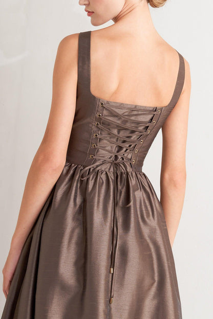CAFÉ LUSTER WOVEN MIDI DRESS Flying Tomato