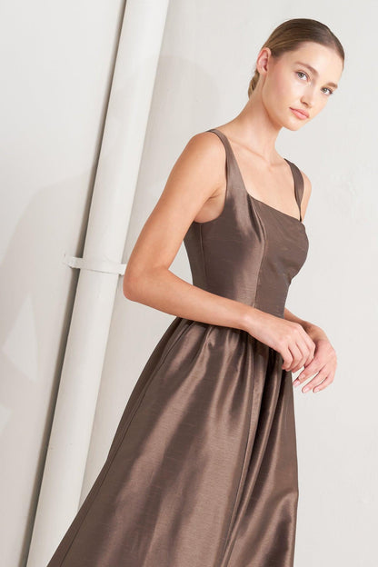 CAFÉ LUSTER WOVEN MIDI DRESS Flying Tomato