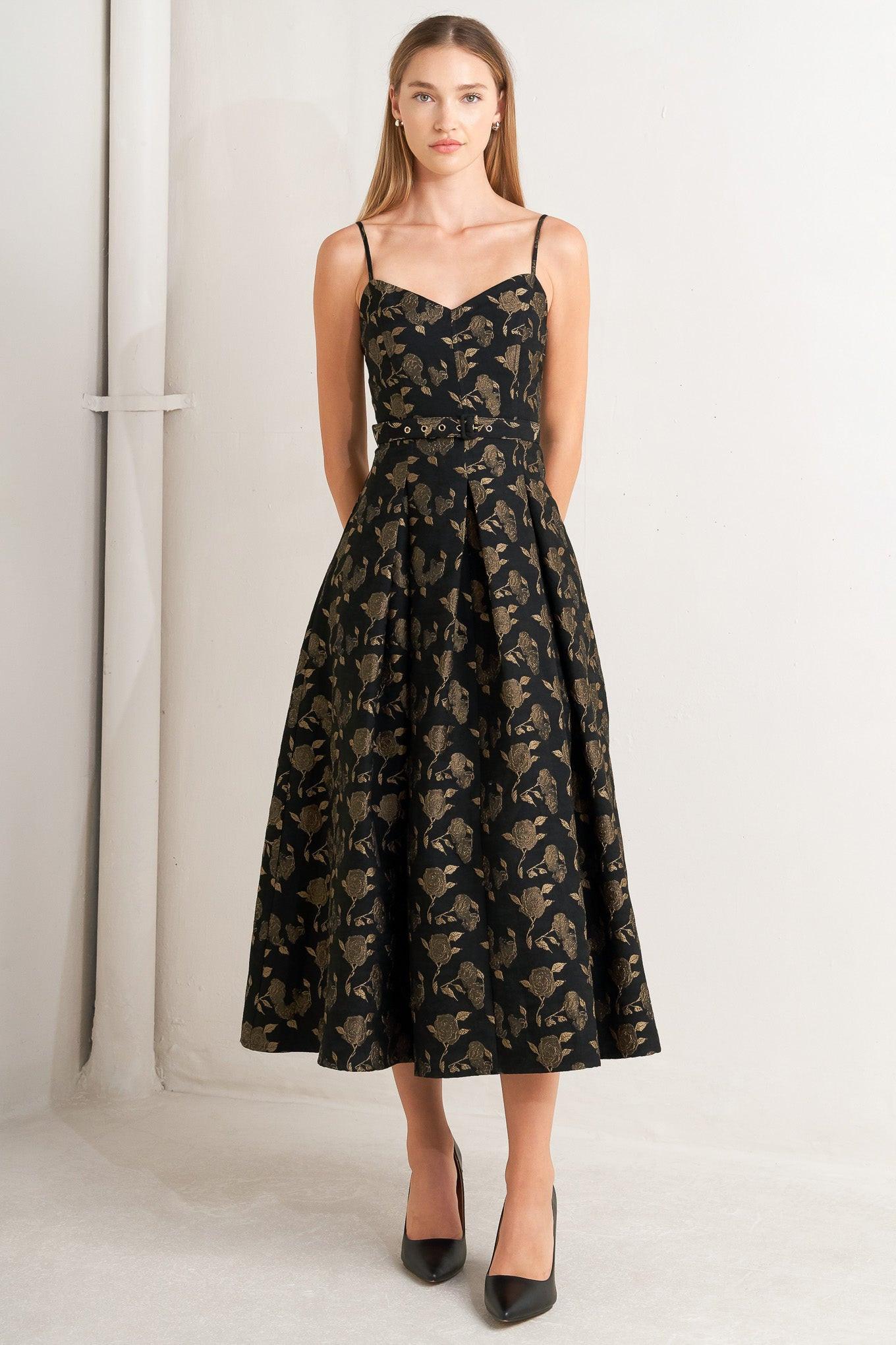 GARDEN OPERA WOVEN MIDI DRESS Flying Tomato