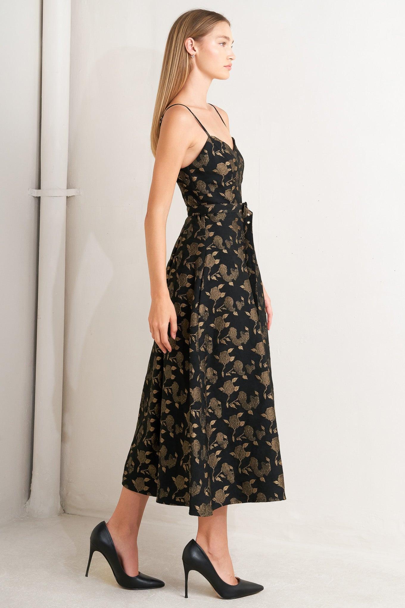 GARDEN OPERA WOVEN MIDI DRESS Flying Tomato
