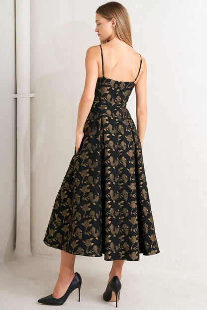 GARDEN OPERA WOVEN MIDI DRESS Flying Tomato
