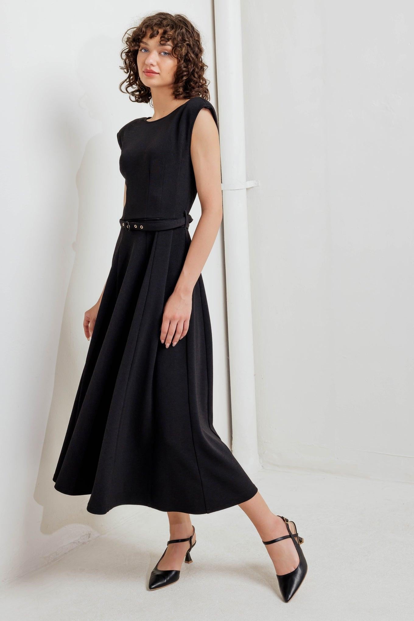 MODERN MONA WOVEN MIDI DRESS Flying Tomato