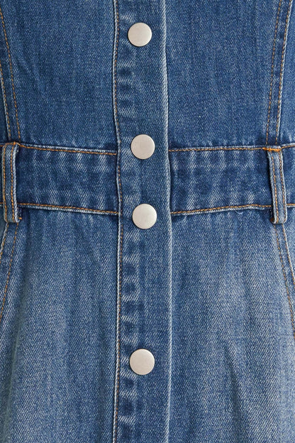 ELEGANT TOUCH DENIM MIDI DRESS Flying Tomato