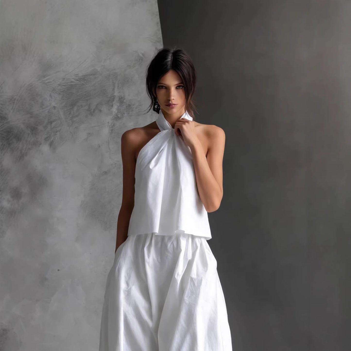 Women's Loose Sleeveless Top & High-Waist Wide-Leg Pants Set – 4 Colors S–XXL FitiqueFit