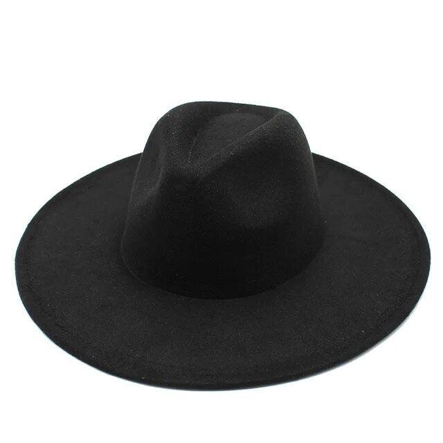 Modern Classic Felt Fedora – Stylish Wide Brim Wool Hat for Men and Women Country in My Heart