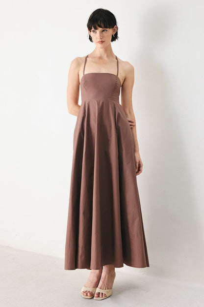 PURE LINE WOVEN MIDI DRESS Flying Tomato