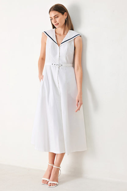 DARLING DAY WOVEN MIDI DRESS Flying Tomato