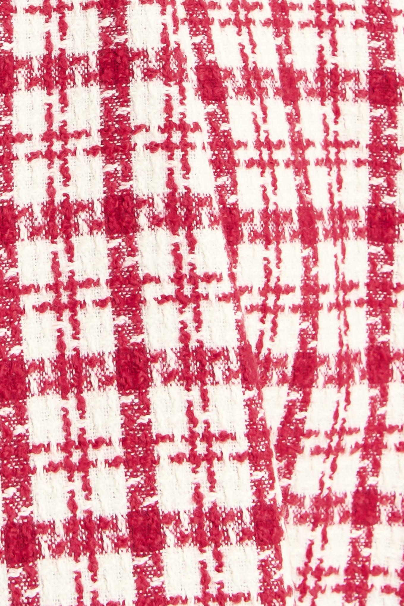 CHERRY CHECK TWEED MINI DRESS Flying Tomato