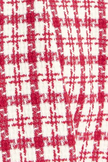 CHERRY CHECK TWEED MINI DRESS Flying Tomato