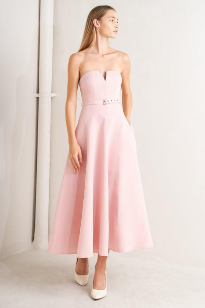 WEEKEND GLAM WOVEN MIDI DRESS Flying Tomato