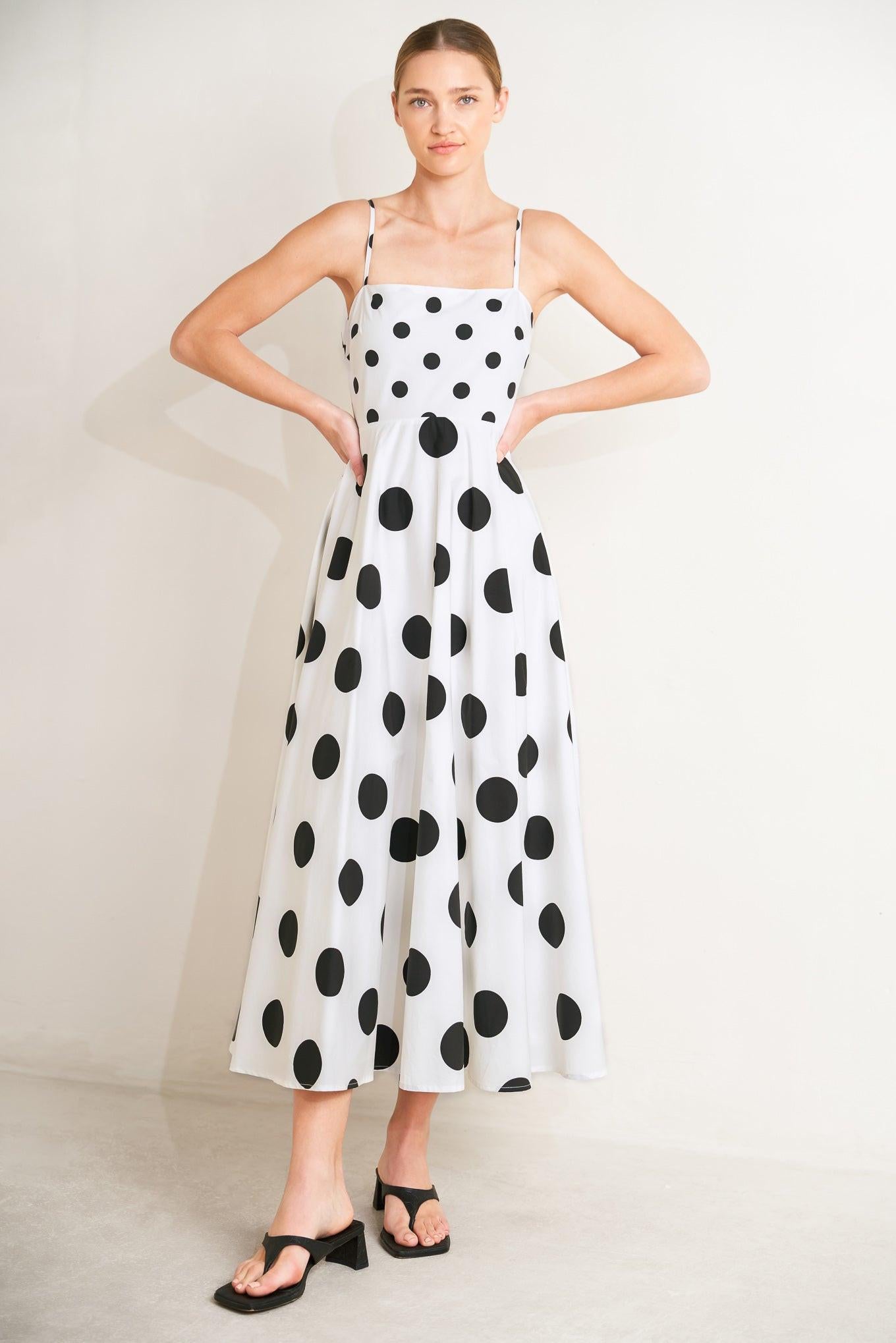 PARISIAN SPOTLIGHT WOVEN MIDI DRESS Flying Tomato
