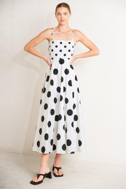 PARISIAN SPOTLIGHT WOVEN MIDI DRESS Flying Tomato