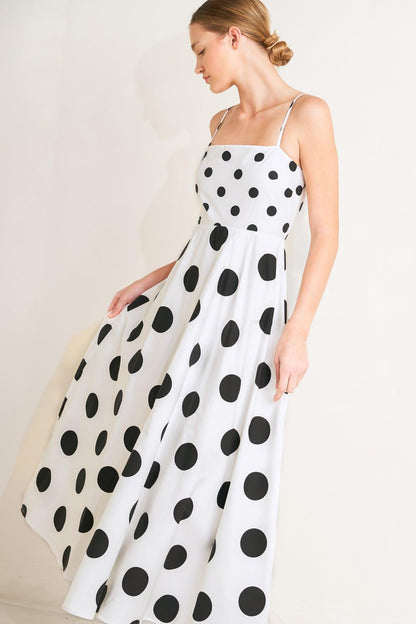 PARISIAN SPOTLIGHT WOVEN MIDI DRESS Flying Tomato