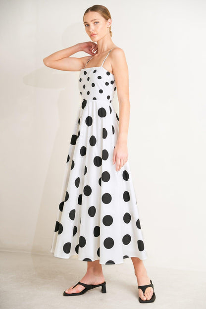 PARISIAN SPOTLIGHT WOVEN MIDI DRESS Flying Tomato