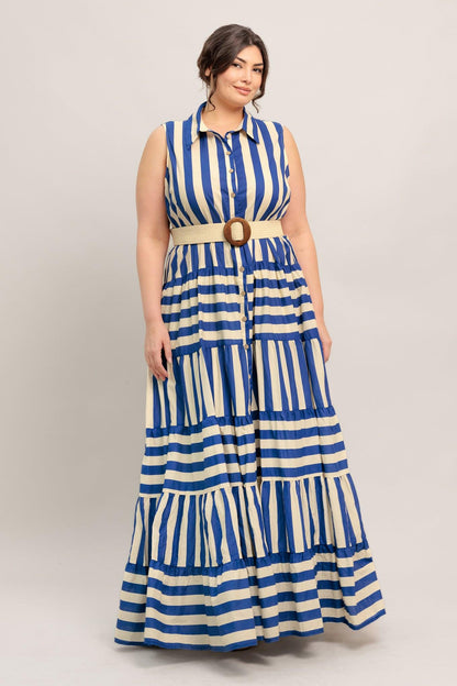 SUNSET BOARDWALK STRIP MAXI DRESS Flying Tomato
