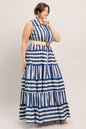 SUNSET BOARDWALK STRIP MAXI DRESS Flying Tomato