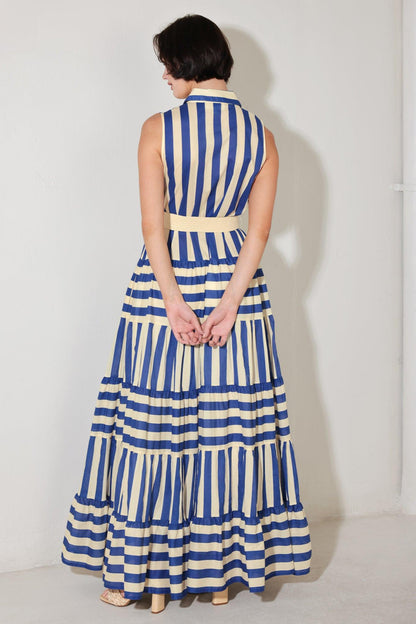 SUNSET BOARDWALK STRIP MAXI DRESS Flying Tomato