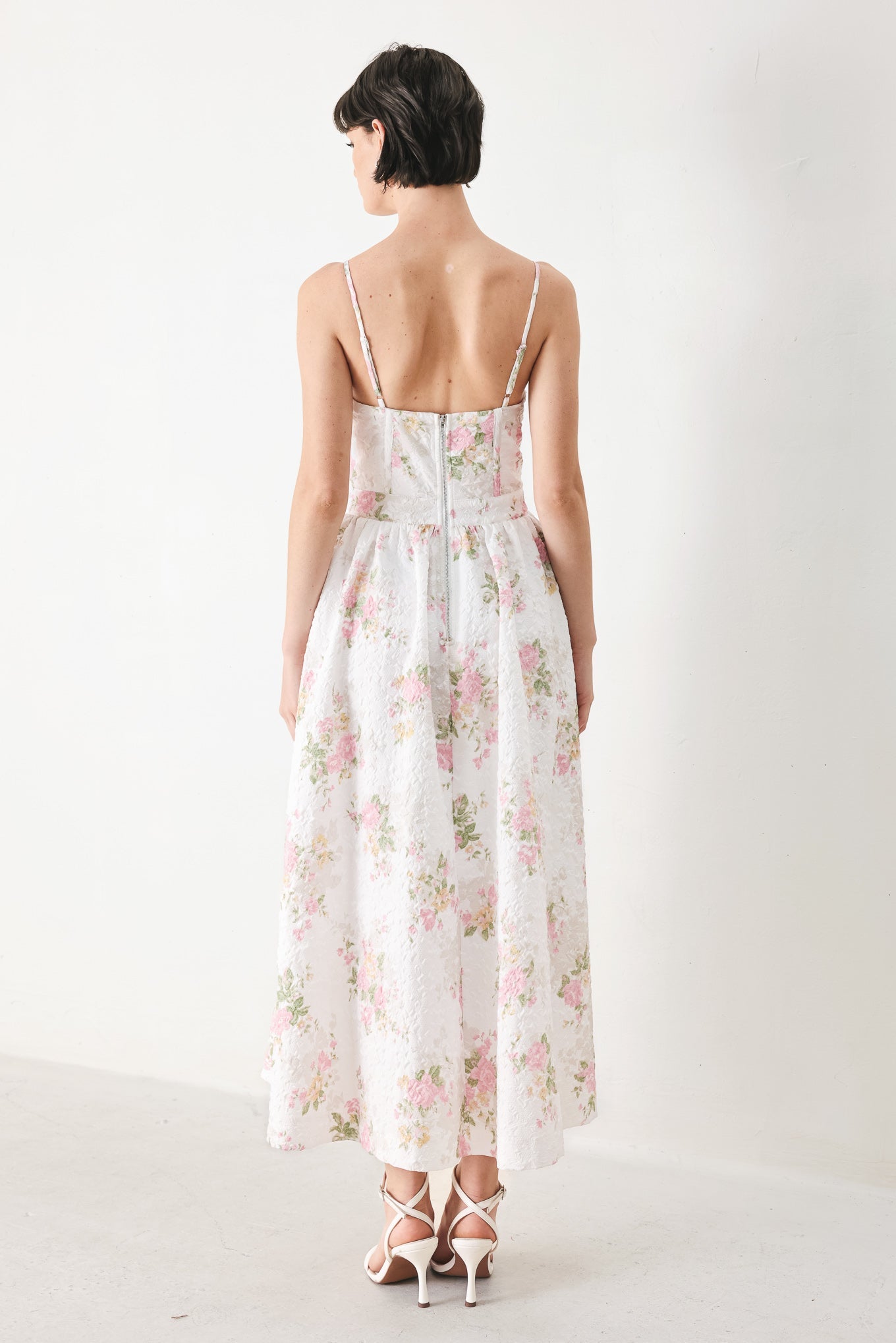 PASTEL ROMANCE WOVEN MIDI DRESS Flying Tomato