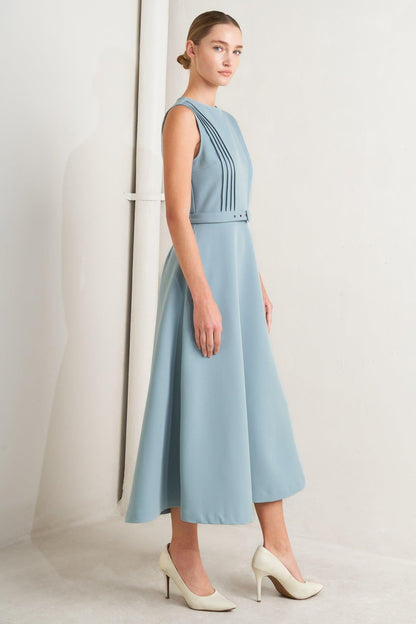 SOFT SPOKEN WOVEN MIDI DRESS Flying Tomato