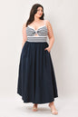 PARIS STRIPE CUTOUT MIDI DRESS Flying Tomato