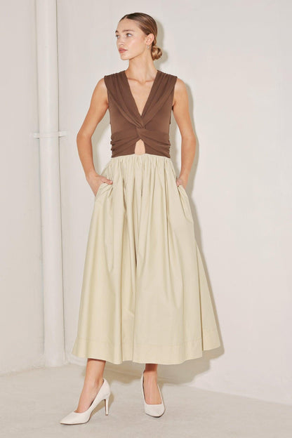 ANGEL VEIL SOLID MIDI DRESS Flying Tomato