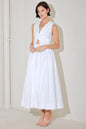 ANGEL VEIL SOLID MIDI DRESS Flying Tomato