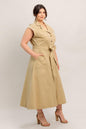 NATURAL INSTINCT WOVEN MIDI DRESS Flying Tomato